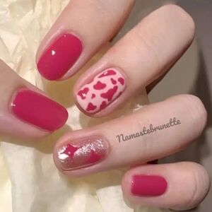 2/$16 Pink Stars Press On Nails